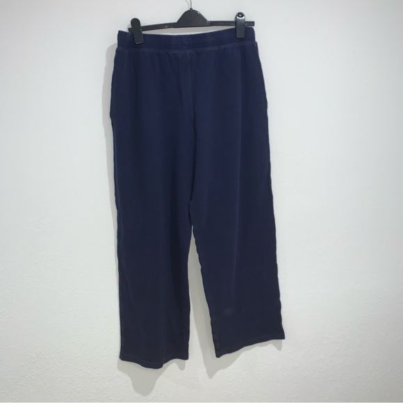 Polo Ralph Lauren navy blue waffle knit sleep pants loungewear size large pocket - Picture 4 of 11
